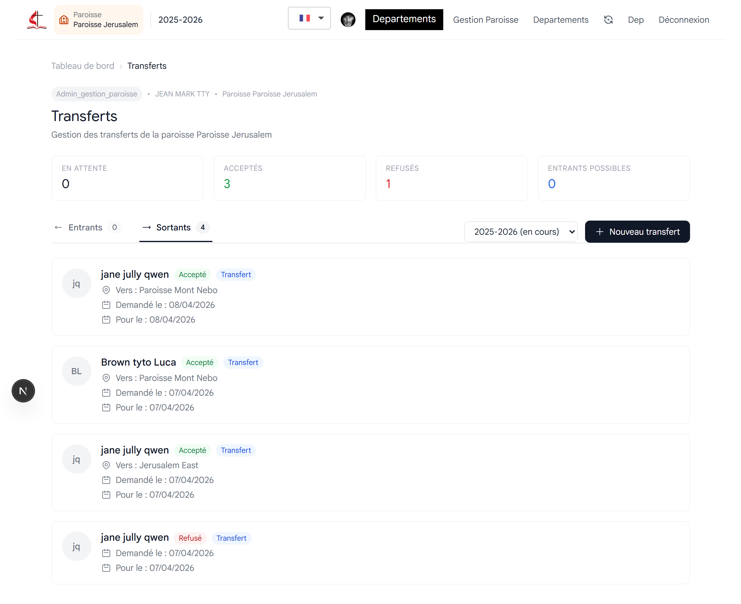 Methodist Church Management - Approche - Image 3 - Projet réalisé par Peter Nzana, développeur web et mobile à Lubumbashi