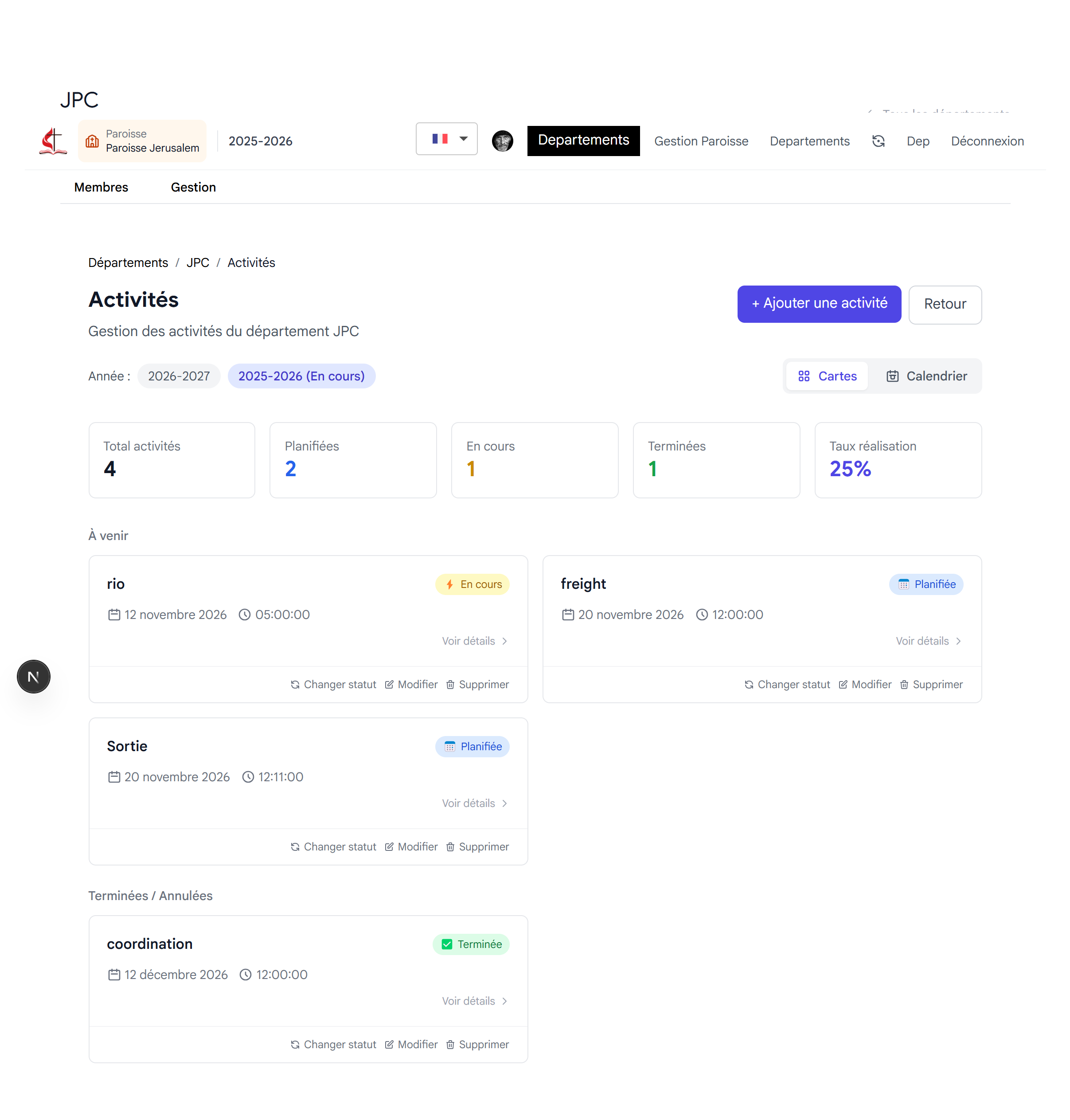 Methodist Church Management - galerie projet - Image 5 - Projet réalisé par Peter Nzana, développeur web et mobile à Lubumbashi