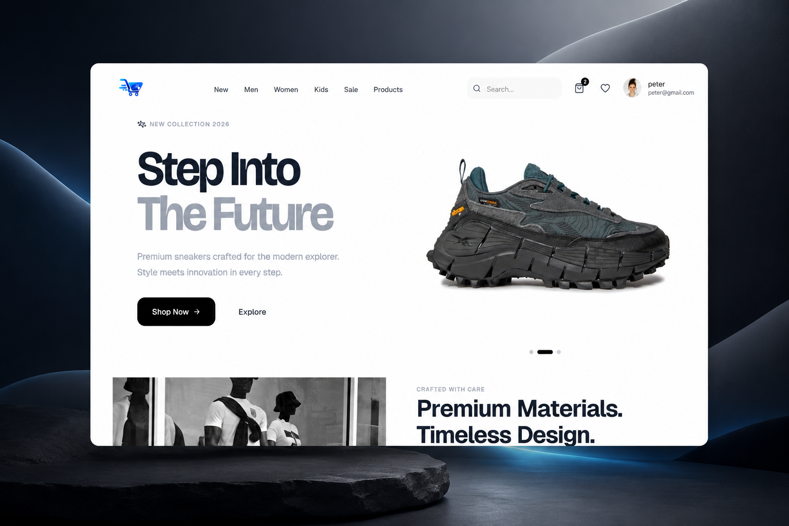 NzShop - visuel principal - Projet réalisé par Peter Nzana, développeur web et mobile à Lubumbashi