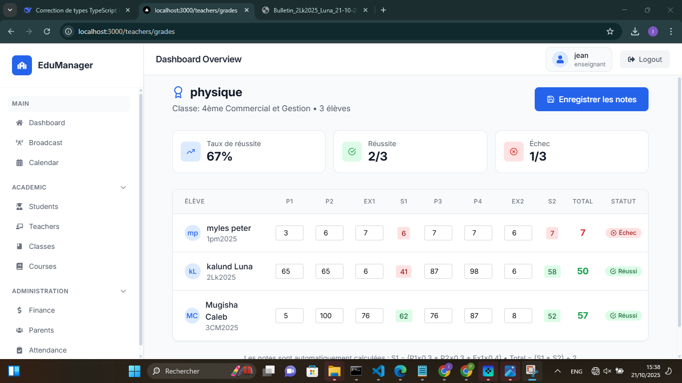 SchoolMaster - Approche - Image 3 - Projet réalisé par Peter Nzana, développeur web et mobile à Lubumbashi